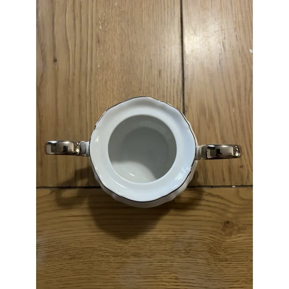 Porcelain Hutschenreuther Gelb LHS Sugar Bowl Bavaria‎ Germany 5 Inch Tall
